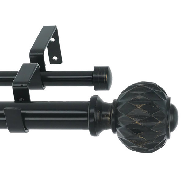 Emaley Adjustable Double Curtain Rod 